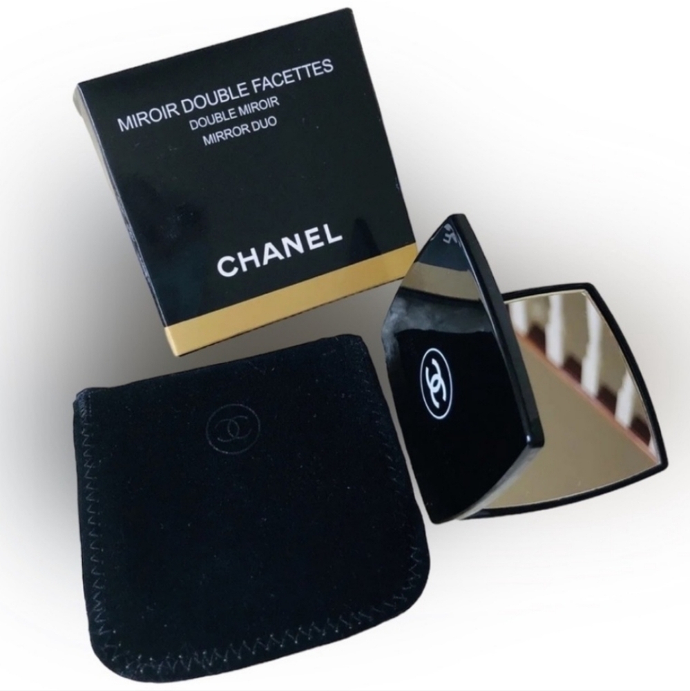 Chanel Mirror Duo Compact Double Miroir Facettes Makeup Black BRAND NEW Unused